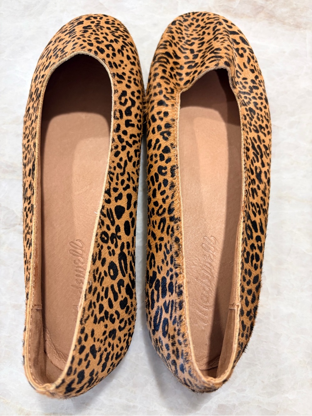 Madewell Corey Flat in Leopard Print Calf hair, NEW, Womens 7.5